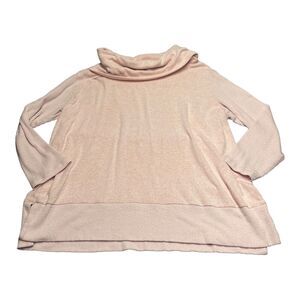 Jones New York Sweater Women's 2X Beige Turtleneck Ribbed Long Sleeve Pullover